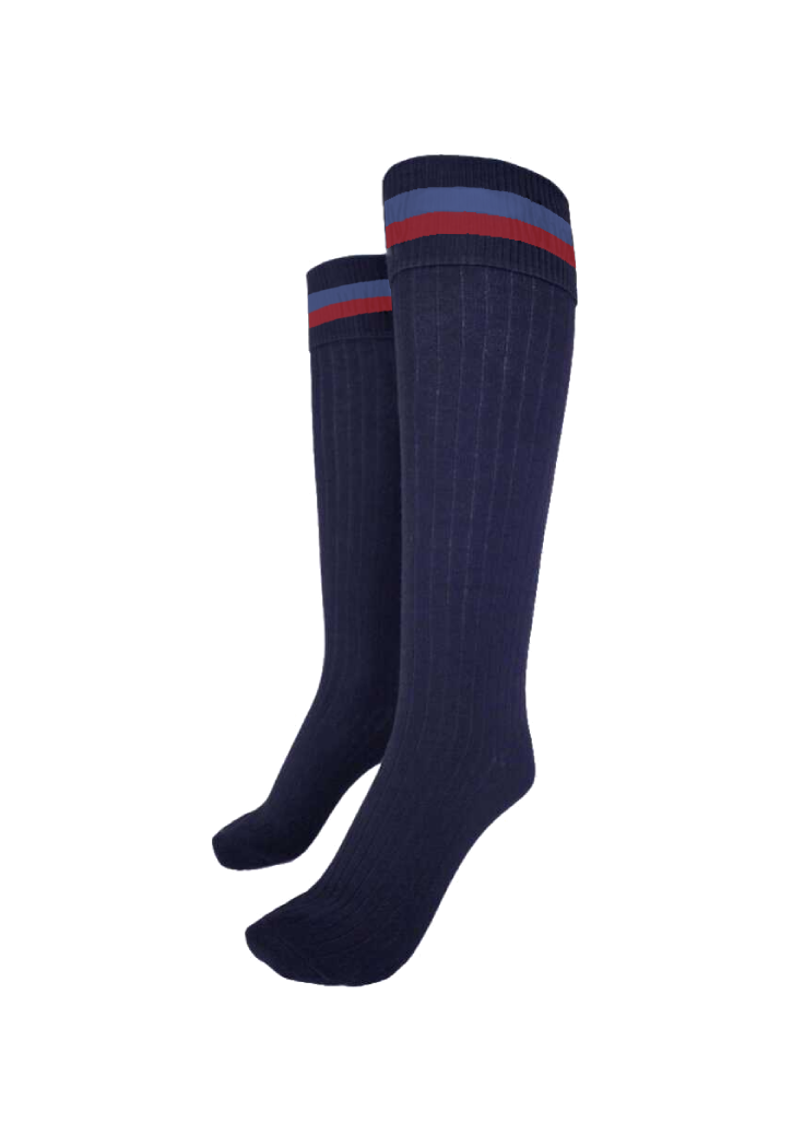 Holy Trinity Knee High Sock Blue Sky/Red stripe